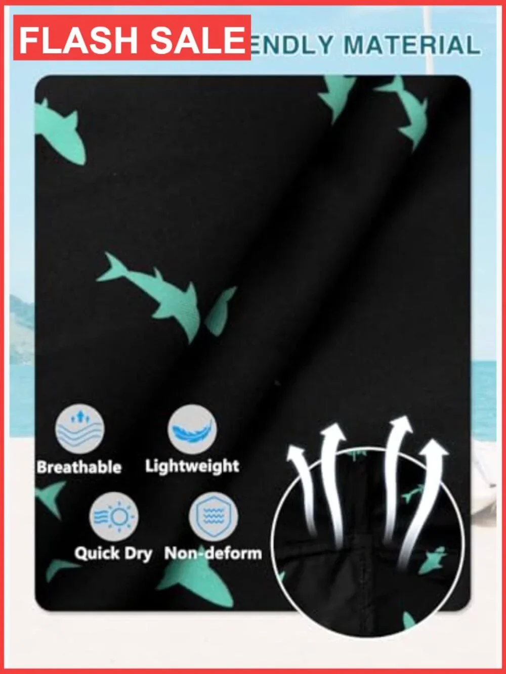 Men's Swim Trunks with Compression Liner 7